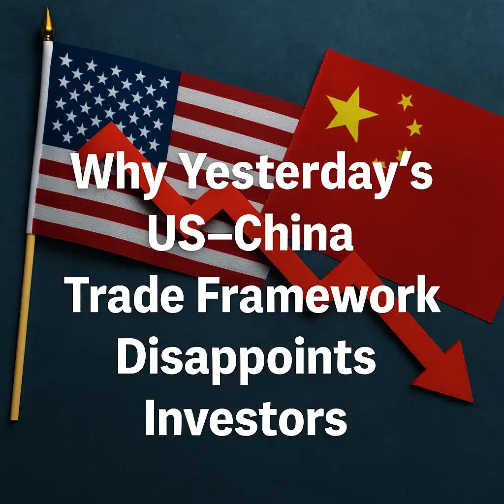 Why Yesterday’s US–China Trade Framework Disappoints Investors