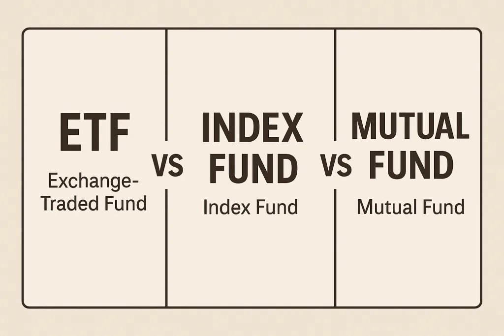 ETF vs Index Fund vs Mutual Fund